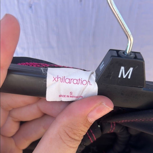 Y2K Xhilaration Black and Pink Bikini with Boyshort Bottoms & Strapeless Top - Picture 2 of 5